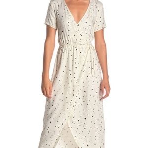 Hurley Dot Party Wrap Dress White S